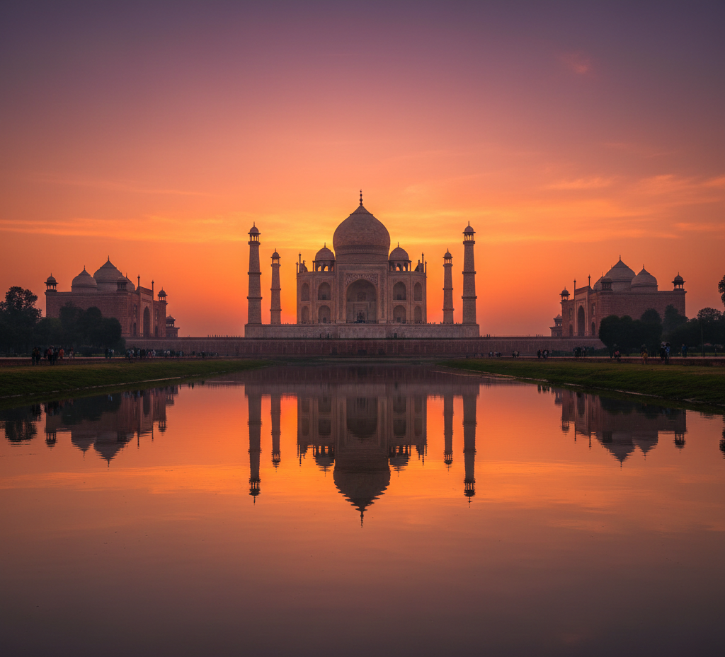 Mehtab Bagh view during Taj Mahal Same Day Tour